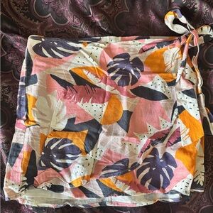 Tropical wrap skirt